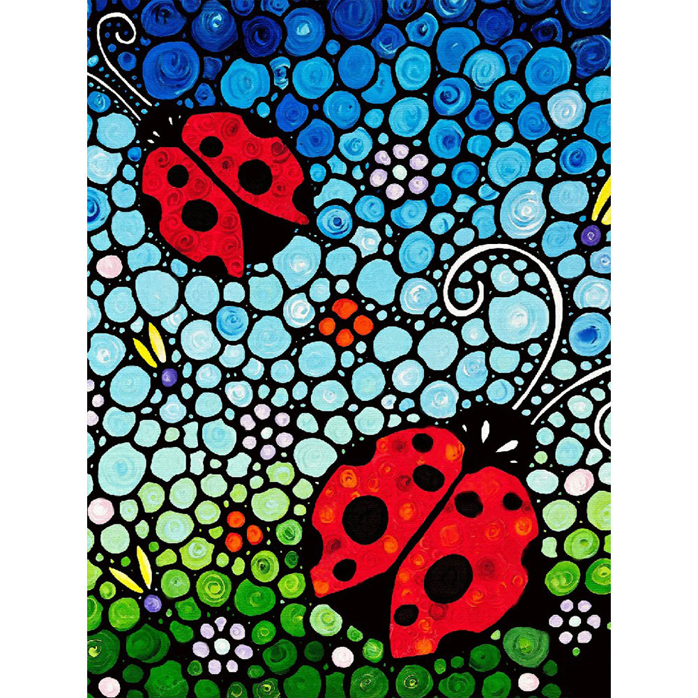 Ladybug 30*40CM(Canvas) Full Round Drill Diamond Painting