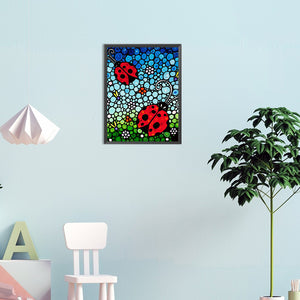 Ladybug 30*40CM(Canvas) Full Round Drill Diamond Painting