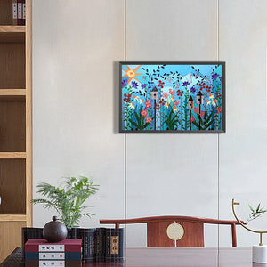 Flowers And Grass 50*30CM(Canvas) Full Round Drill Diamond Painting