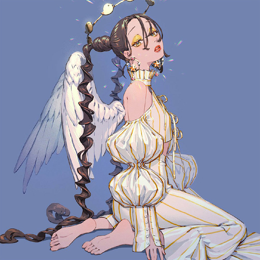 Winged Girl 40*40CM(Canvas) Full Round Drill Diamond Painting