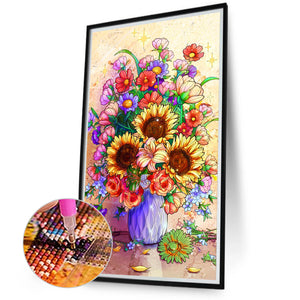 Sunflower 40*70CM(Canvas) Full Round Drill Diamond Painting