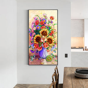 Sunflower 40*70CM(Canvas) Full Round Drill Diamond Painting