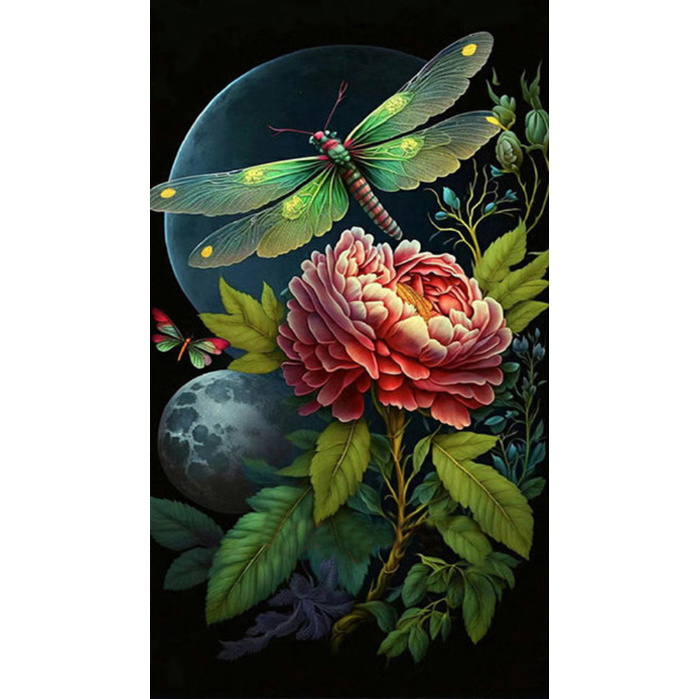 Moonlight Butterfly Flower 40*70CM(Picture) Full Square Drill Diamond Painting