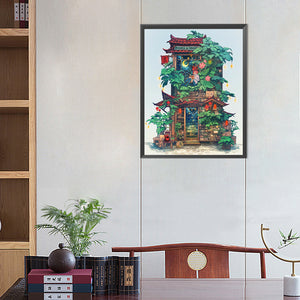 Fairy Tale Bookhouse 40*50CM(Canvas) Full Round Drill Diamond Painting
