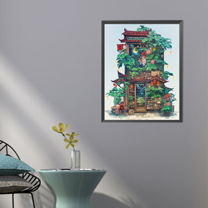 Fairy Tale Bookhouse 40*50CM(Canvas) Full Round Drill Diamond Painting