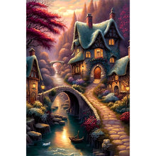 Load image into Gallery viewer, Huancan - Scenic Town - 50*75CM 16CT 2 Stamped Cross Stitch
