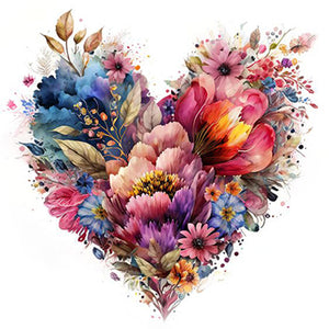 Huancan - Heart Shape - 40*40CM 11CT 3 Stamped Cross Stitch