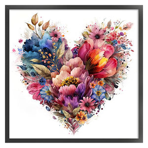 Huancan - Heart Shape - 40*40CM 11CT 3 Stamped Cross Stitch
