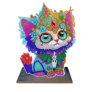 DIY Diamonds Painting Ornaments Wooden Animal Art Craft Kids Gift (GH074)
