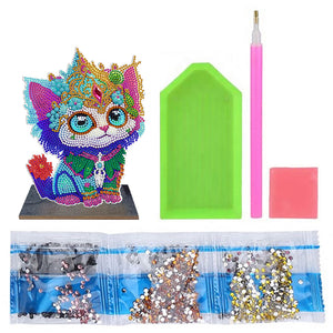 DIY Diamonds Painting Ornaments Wooden Animal Art Craft Kids Gift (GH074)