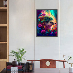Watercolor Hedgehog 30*40CM(Canvas) Full Round Drill Diamond Painting