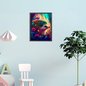 Watercolor Hedgehog 30*40CM(Canvas) Full Round Drill Diamond Painting