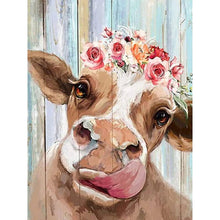 Load image into Gallery viewer, Cow 30*40CM(Canvas) Full Round Drill Diamond Painting
