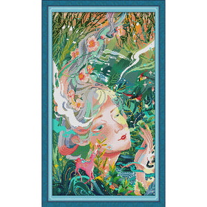 Joy Sunday - Flower Fairy - 40*64CM 14CT 2 Stamped Cross Stitch