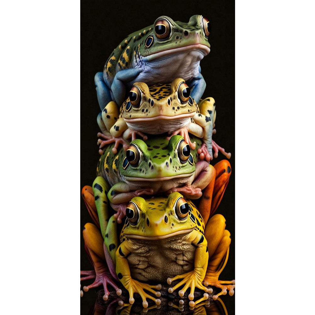 Four Frogs 40*80CM(Picture) Full Square Drill Diamond Painting