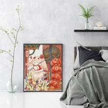 Load image into Gallery viewer, Huancan - New Year Bunny - 45*55CM 11CT 3 Stamped Cross Stitch
