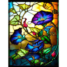 Load image into Gallery viewer, Huancan - Window Paper-Cut Morning Glory - 50*65CM 14CT 2 Stamped Cross Stitch
