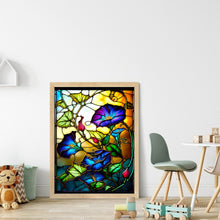 Load image into Gallery viewer, Huancan - Window Paper-Cut Morning Glory - 50*65CM 14CT 2 Stamped Cross Stitch
