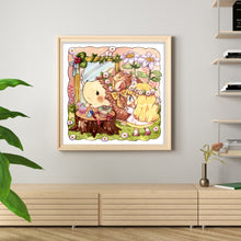 Load image into Gallery viewer, Huancan - Hedgehog And Little Girl - 50*50CM 11CT 3 Stamped Cross Stitch
