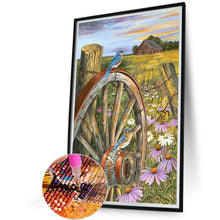 Load image into Gallery viewer, Wooden Cartwheel 40*60CM(Canvas) Full Round Drill Diamond Painting
