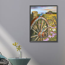 Load image into Gallery viewer, Wooden Cartwheel 40*60CM(Canvas) Full Round Drill Diamond Painting
