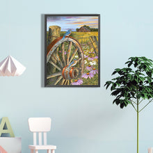 Load image into Gallery viewer, Wooden Cartwheel 40*60CM(Canvas) Full Round Drill Diamond Painting
