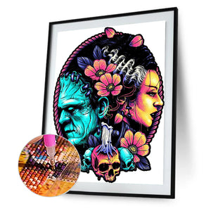 Horror Wax Figure 30*40CM(Canvas) Full Round Drill Diamond Painting