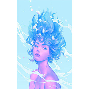 Girl In The Water 30*50CM(Canvas) Full Round Drill Diamond Painting