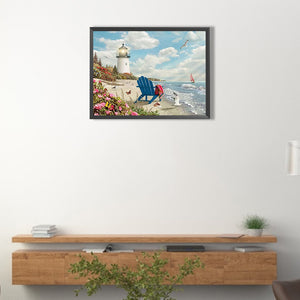 Long Days At The Beach 40*30CM(Canvas) Full Round Drill Diamond Painting