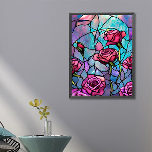 Rotten Rose Glass Painting 40*60CM(Canvas) Full Round Drill Diamond Painting