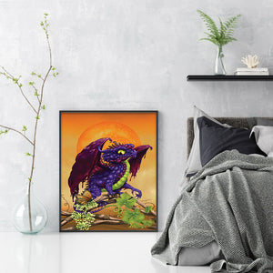 Yishu - Dragon On The Vine - 40*53CM 11CT 3 Stamped Cross Stitch