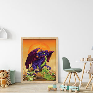 Yishu - Dragon On The Vine - 40*53CM 11CT 3 Stamped Cross Stitch