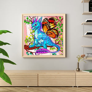 Huancan - Dragon Butterfly - 50*50CM 11CT 3 Stamped Cross Stitch