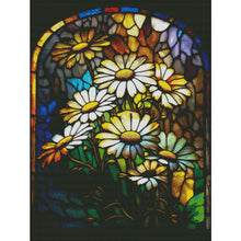 Load image into Gallery viewer, Huancan - Window Paper-Cut Daisy - 50*65CM 14CT 2 Stamped Cross Stitch
