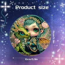 Load image into Gallery viewer, Acrylic Single-Sided 5D DIY Diamond Painting Hanging Pendant (Dragon and Girl)
