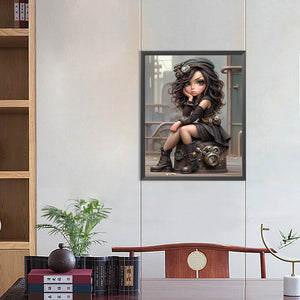 Sweet And Cool Girl 40*50CM(Canvas) Full Round Drill Diamond Painting