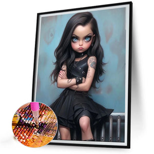 Sweet And Cool Girl 40*50CM(Canvas) Full Round Drill Diamond Painting