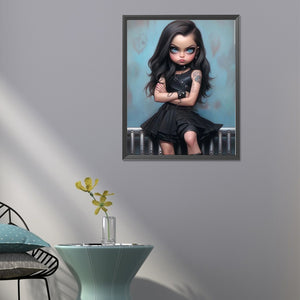Sweet And Cool Girl 40*50CM(Canvas) Full Round Drill Diamond Painting