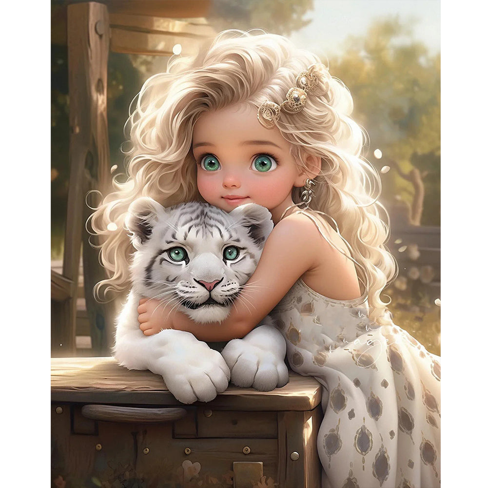 Sweet And Cool Girl 40*50CM(Canvas) Full Round Drill Diamond Painting