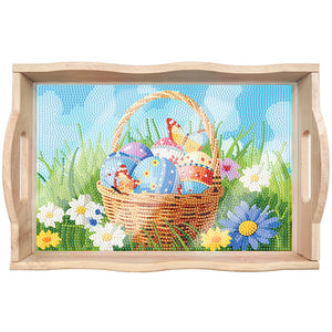 Diamond Painting Nesting Food Trays with Handle for Serving Food (Easter Egg)