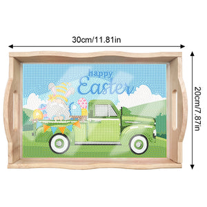 Diamond Painting Nesting Food Trays with Handle for Serving Food (Easter Truck)