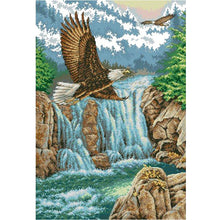 Load image into Gallery viewer, Yishu - Waterfall Eagle - 50*70CM 11CT 3 Stamped Cross Stitch
