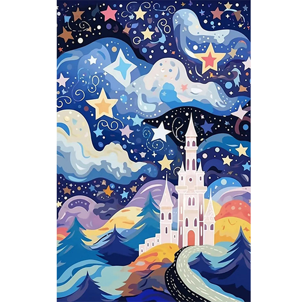 Abstract Starry Castle 40*60CM(Canvas) Full Round Drill Diamond Painting