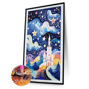Abstract Starry Castle 40*60CM(Canvas) Full Round Drill Diamond Painting