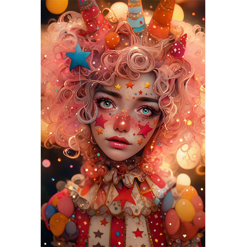 Clown 40*60CM(Canvas) Full Round Drill Diamond Painting