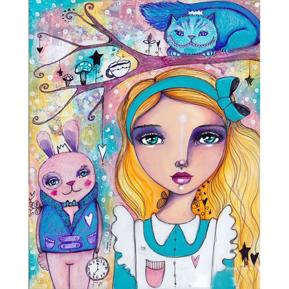Blonde Girl 40*50CM(Canvas) Full Round Drill Diamond Painting