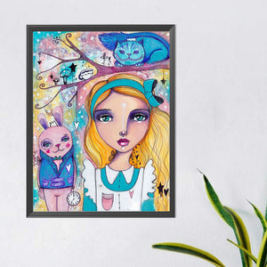 Blonde Girl 40*50CM(Canvas) Full Round Drill Diamond Painting
