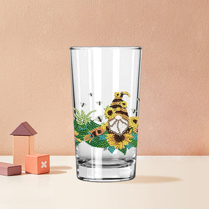 4 Pcs Rhinestone Stickers Diamond Painting Sticker for Cup (Sunflower Gnome)