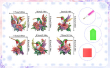 Load image into Gallery viewer, 6 Pcs Diamond Mosaic Magnets Refrigerator for Adult Beginners (Hummingbird)
