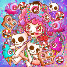 Load image into Gallery viewer, Pink-Haired Girl 40*40CM(Canvas) Full Round Drill Diamond Painting
